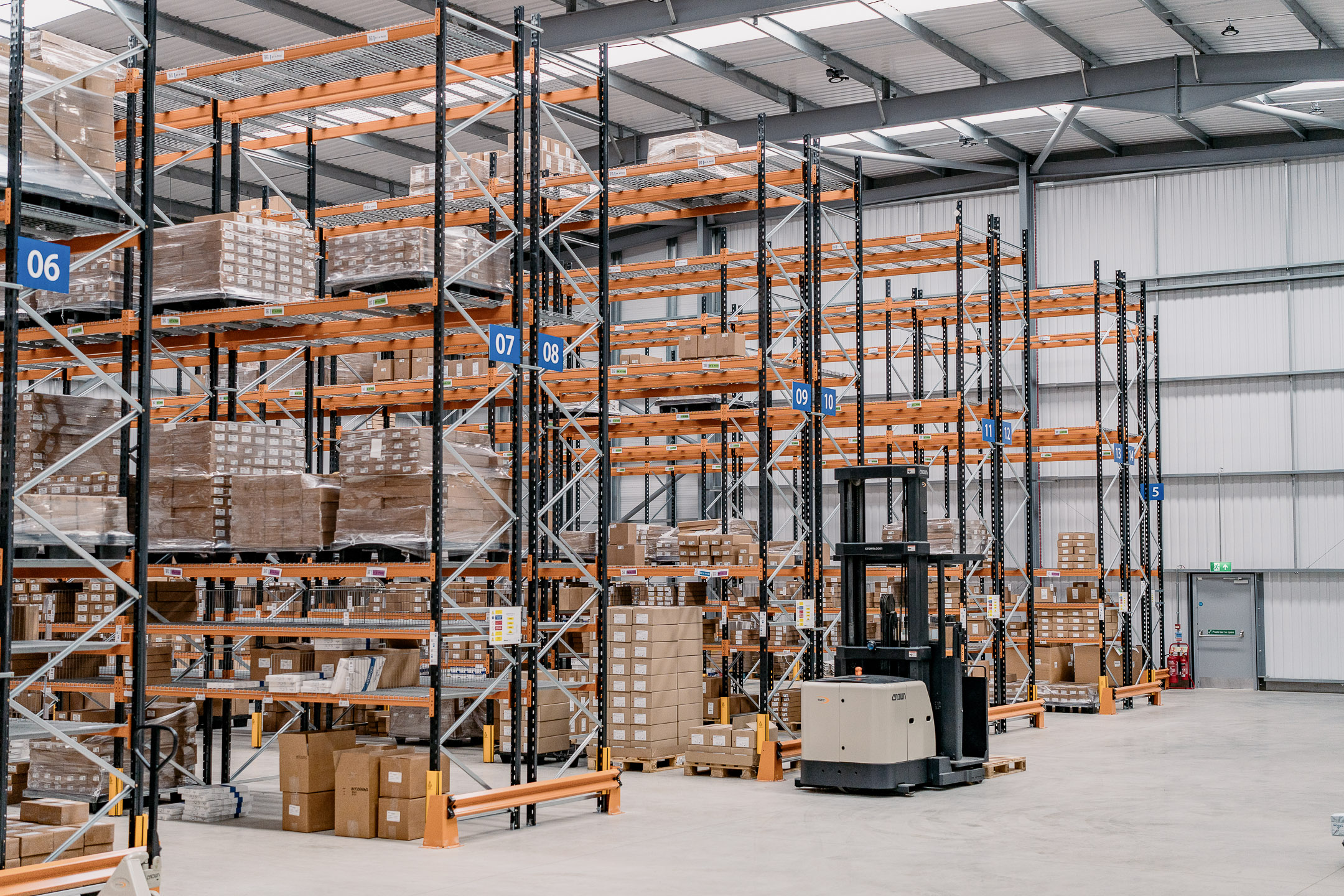 Industrial warehouse interior, logistics and operations photography